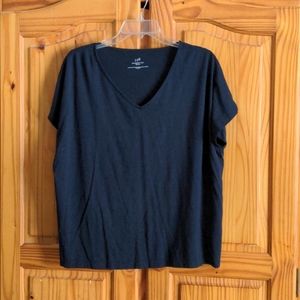 J Jill xl navy blue short sleeve top